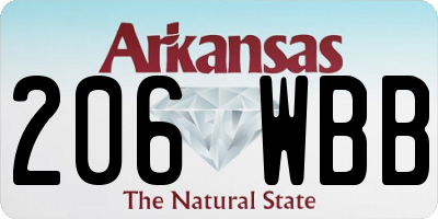 AR license plate 206WBB