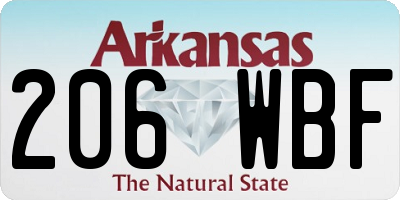 AR license plate 206WBF