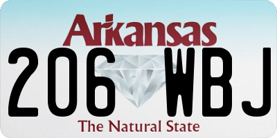 AR license plate 206WBJ
