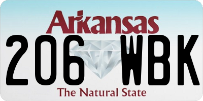 AR license plate 206WBK
