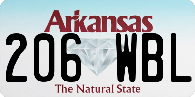 AR license plate 206WBL