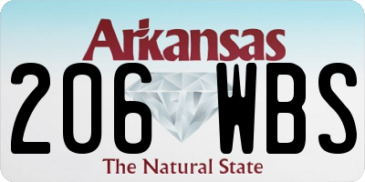 AR license plate 206WBS