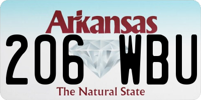 AR license plate 206WBU