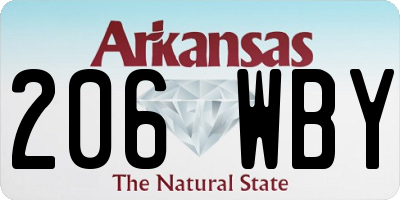 AR license plate 206WBY
