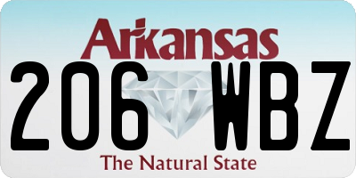 AR license plate 206WBZ