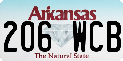 AR license plate 206WCB