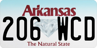 AR license plate 206WCD