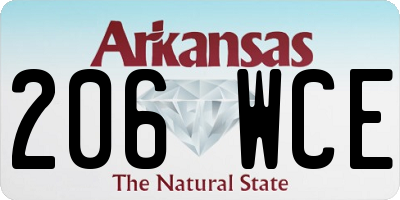 AR license plate 206WCE