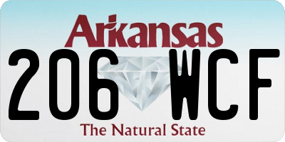 AR license plate 206WCF