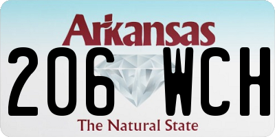 AR license plate 206WCH