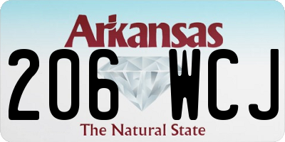 AR license plate 206WCJ