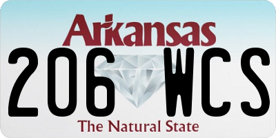 AR license plate 206WCS