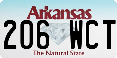 AR license plate 206WCT