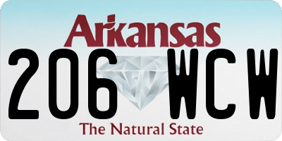 AR license plate 206WCW