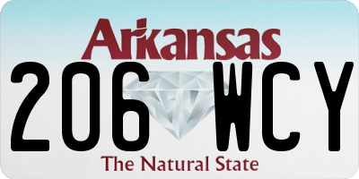 AR license plate 206WCY