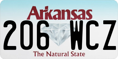AR license plate 206WCZ