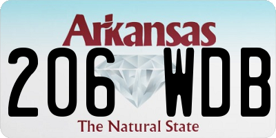 AR license plate 206WDB