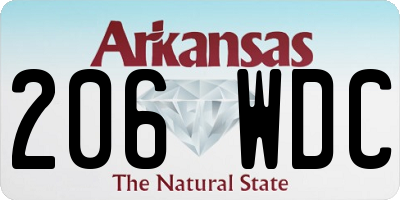 AR license plate 206WDC