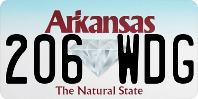 AR license plate 206WDG