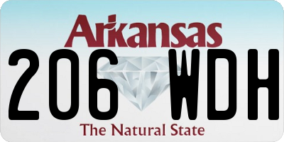 AR license plate 206WDH