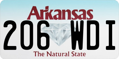 AR license plate 206WDI