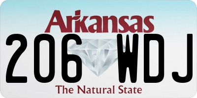 AR license plate 206WDJ