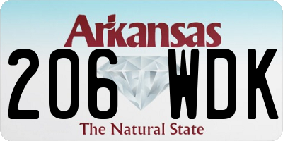 AR license plate 206WDK