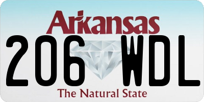 AR license plate 206WDL