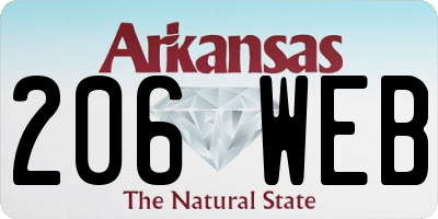 AR license plate 206WEB