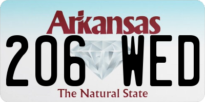 AR license plate 206WED