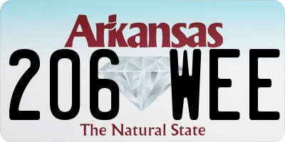 AR license plate 206WEE