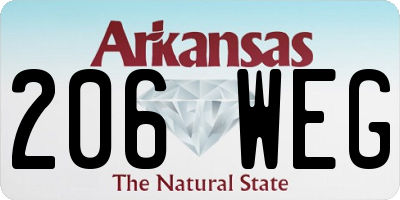AR license plate 206WEG