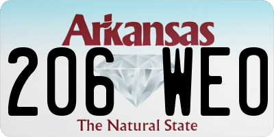 AR license plate 206WEO