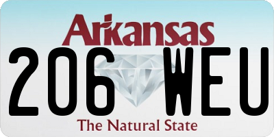 AR license plate 206WEU