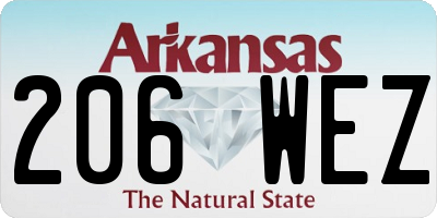 AR license plate 206WEZ