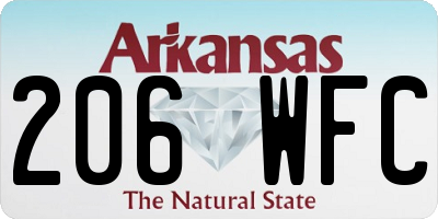AR license plate 206WFC