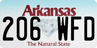 AR license plate 206WFD