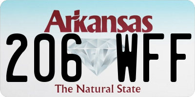 AR license plate 206WFF
