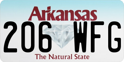 AR license plate 206WFG
