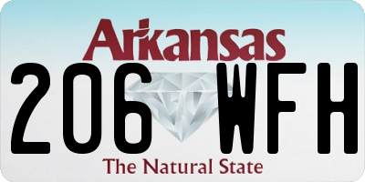 AR license plate 206WFH