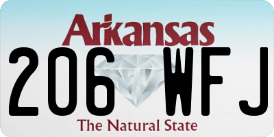 AR license plate 206WFJ