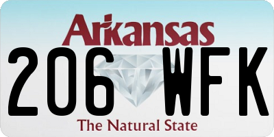 AR license plate 206WFK
