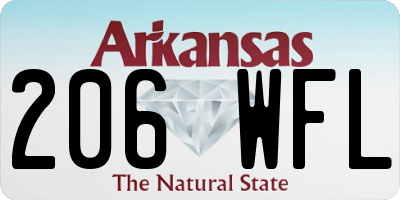 AR license plate 206WFL