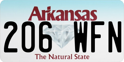 AR license plate 206WFN