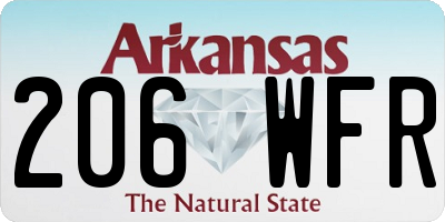 AR license plate 206WFR