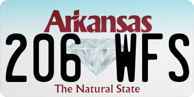 AR license plate 206WFS