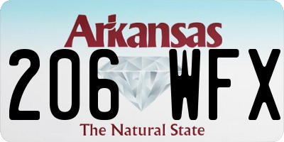 AR license plate 206WFX
