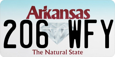 AR license plate 206WFY