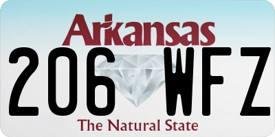 AR license plate 206WFZ
