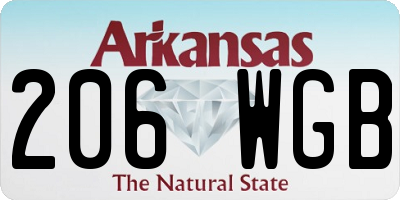 AR license plate 206WGB